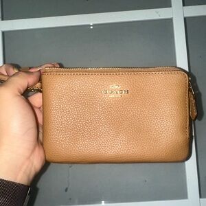 Coach double zipper Wristlit
